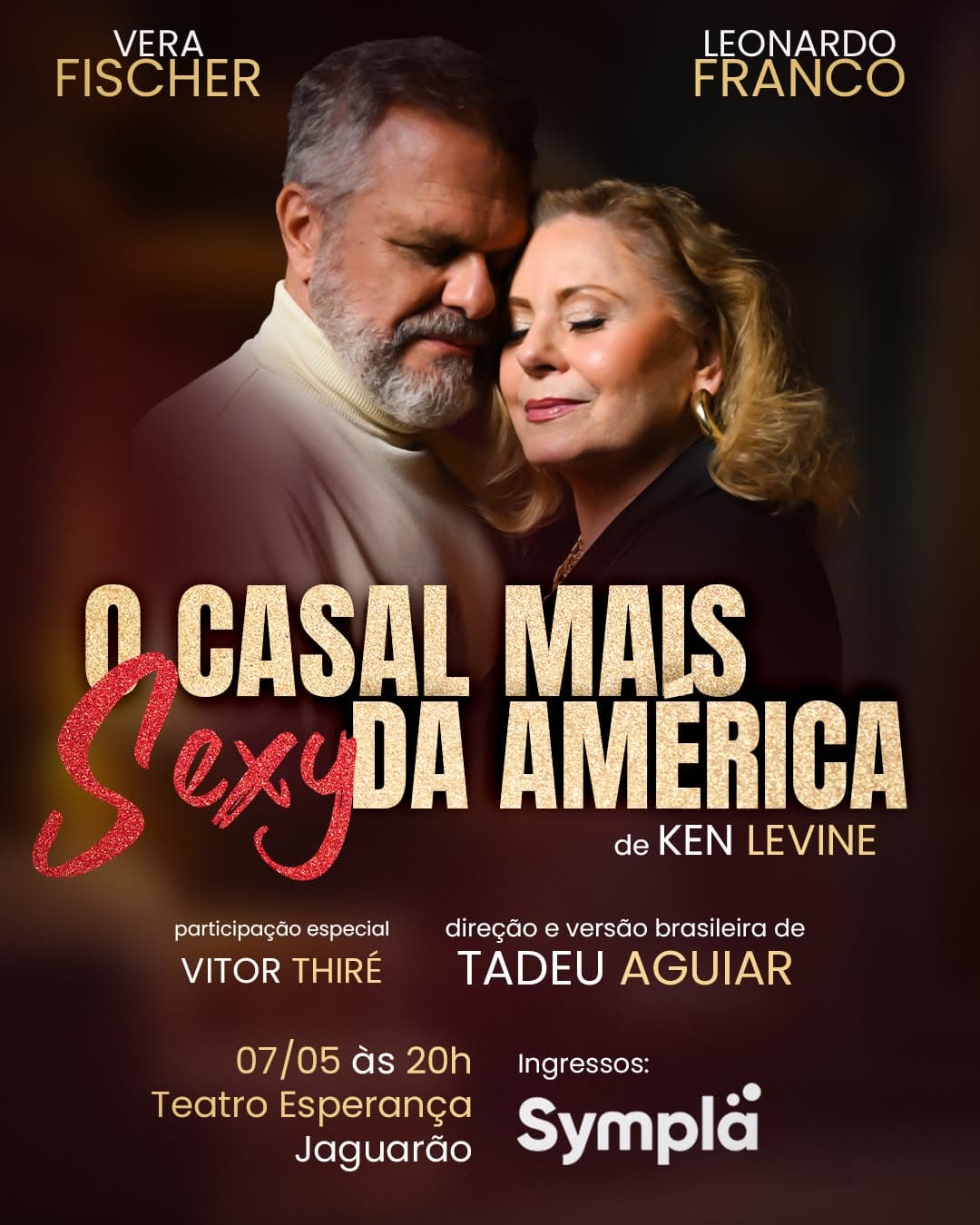 Post de estreia, com data, hora e teatro na primeira linha.